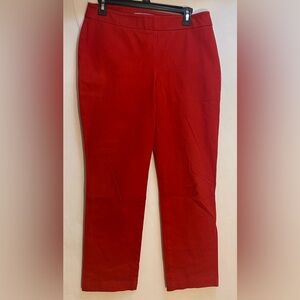 Chico’s Woman’s Red Ankle Pants SZ 0/Small 4-6 Inseam 29”-Missing inside button